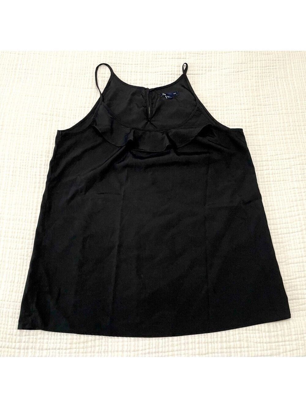 Gap Black Ruffle Tank Top Small